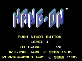 Hang On Title Screen